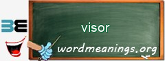 WordMeaning blackboard for visor